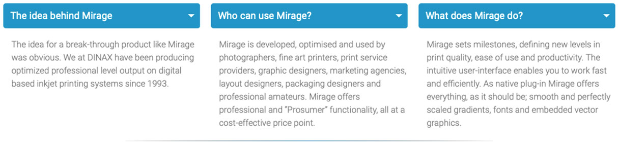 3003700 dinax mirage production edition features 1 mirage production edition features including ideal for photographers fine art printers graphic designers marketing agencies with intuitive user interface and ideal print quality