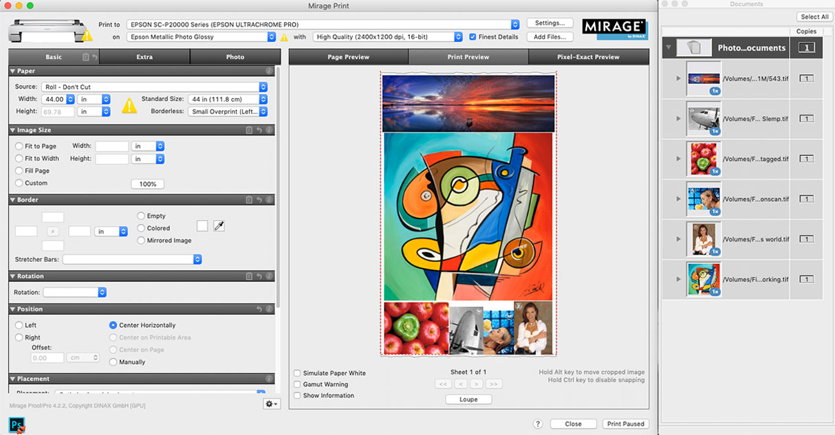 3003700 dinax mirage production edition layout 1 mirage production edition layout showing print preview nesting copies saving media space and time
